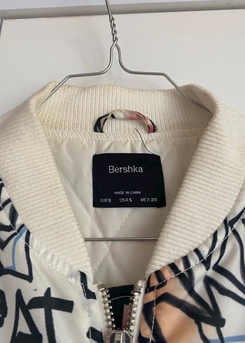 Bershka Çok Renkli Baskılı Street Wear Ceket - Görsel 4
