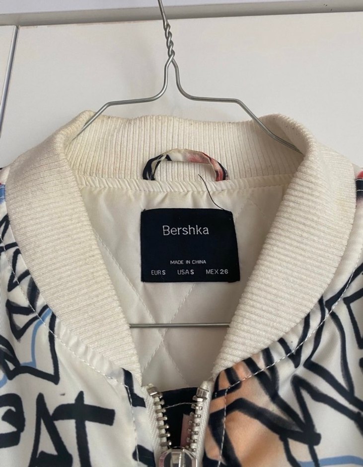 Bershka Çok Renkli Baskılı Street Wear Ceket - Görsel 4