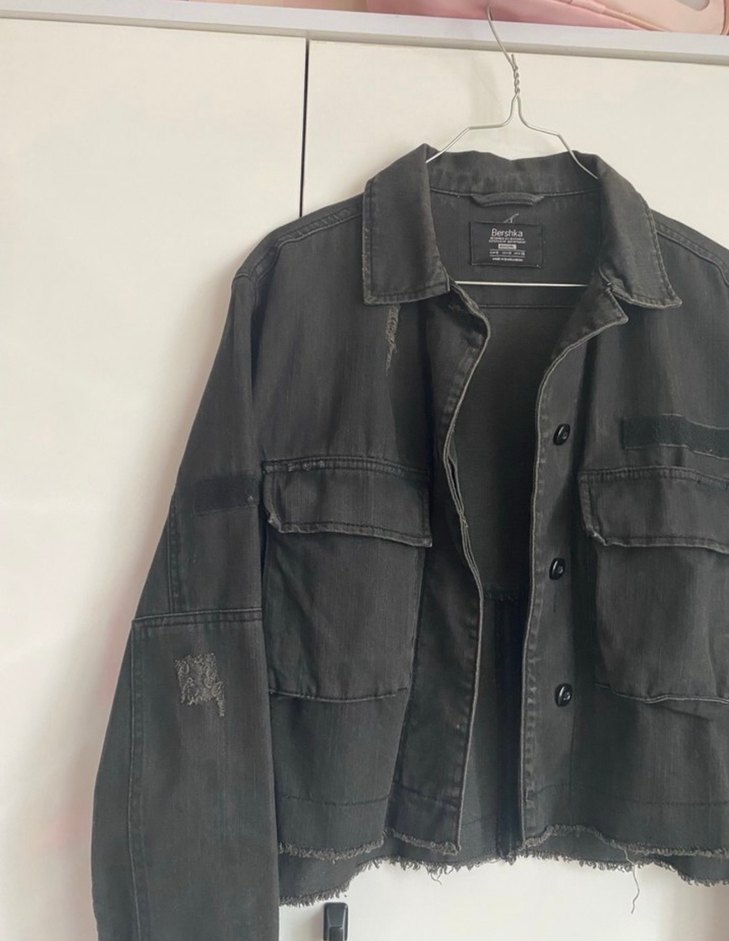 Bershka Crop Kot Ceket - Görsel 4