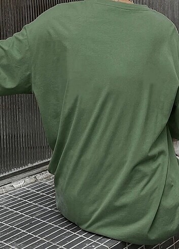 m Beden Açık yeşil Oversize Salaş Boyfirend kadın tshirt