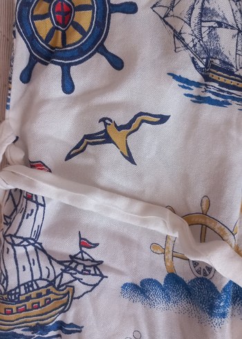 Beyaz Desenli Erkek Çocuk Bornoz - Görsel 2