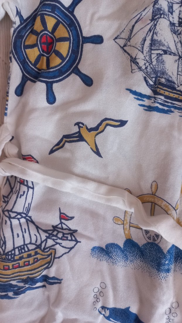 Beyaz Desenli Erkek Çocuk Bornoz - Görsel 2