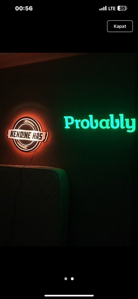 Işıklı Bar Tabelası - KENDİNE HAS - Görsel 2