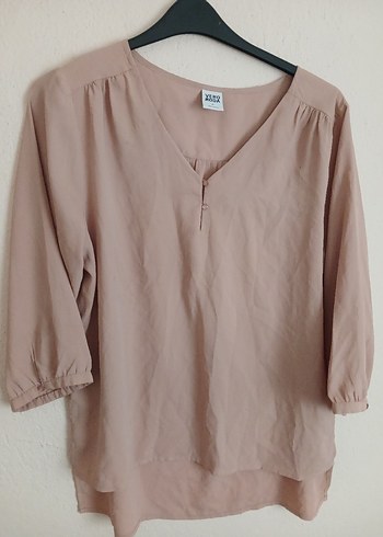 Vero Moda Bej V Yakali Kadin Bluz