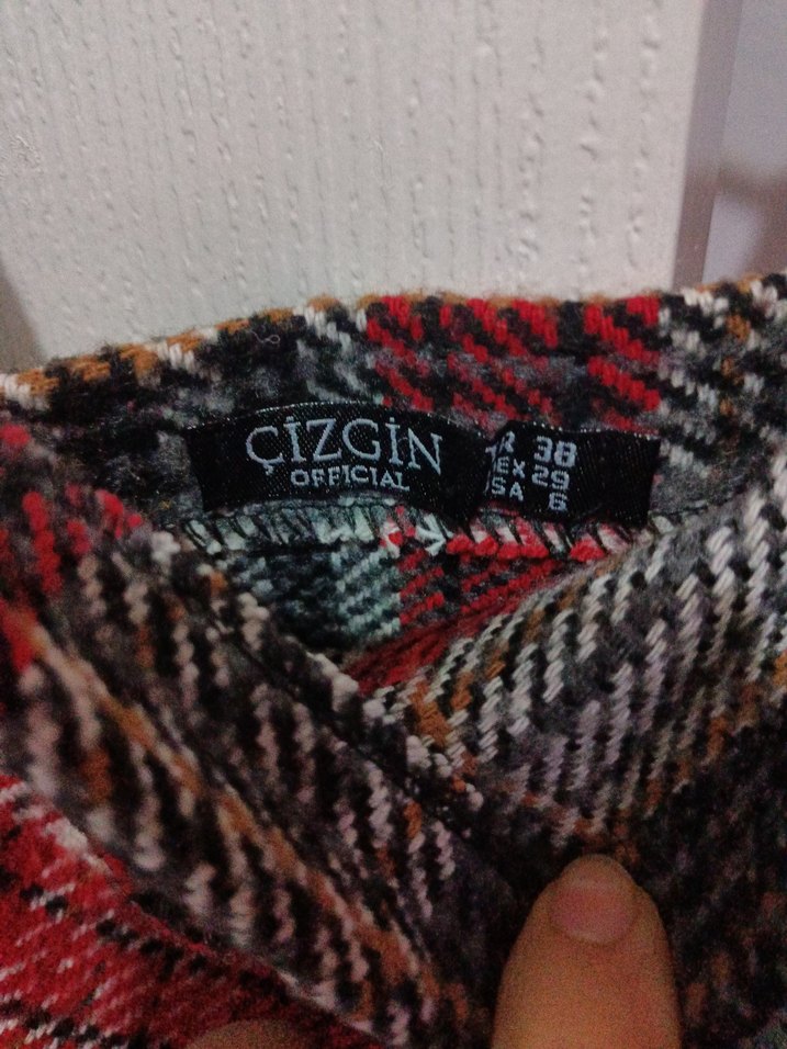 Kadın Ekose Desenli Askılı Midi Elbise - Görsel 2