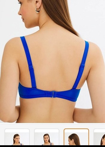 diğer Beden Mavi Minimalist Bikini Üstü