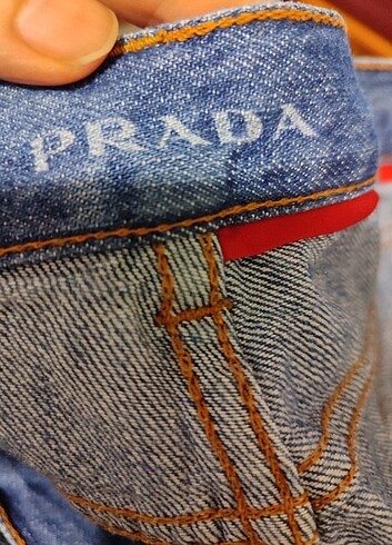 Prada Orjinal prada kapri kot pantolon