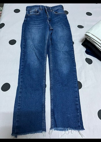Yüksek bel Mavi Kadın Kot Pantolon
