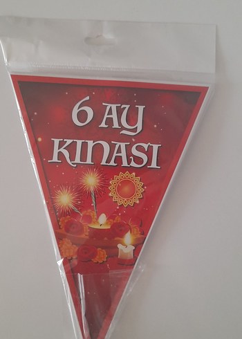 Kırmızı 6 Ay Kınası Parti Süsü