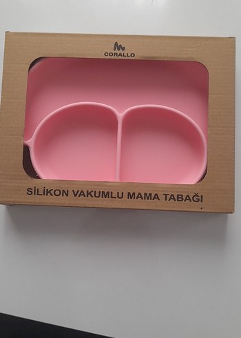 Corallo Pembe Silikon Vakumlu Mama Tabağı
