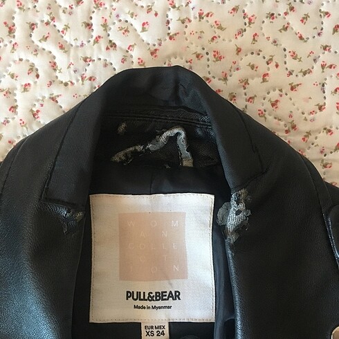 xs Beden siyah Renk Pull and bear deri ceket