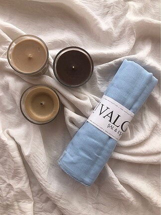 Valor Pamuk vual PASTEL MAVİ