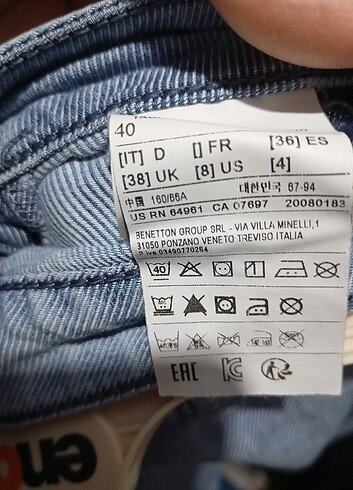 40 Beden mavi Renk Benetton Kadın Şort 