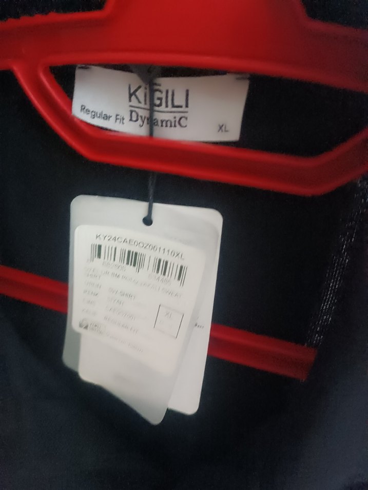 Siyah Polo Yaka Regular Fit Sweatshirt sifir hic giyilmedi - Görsel 3