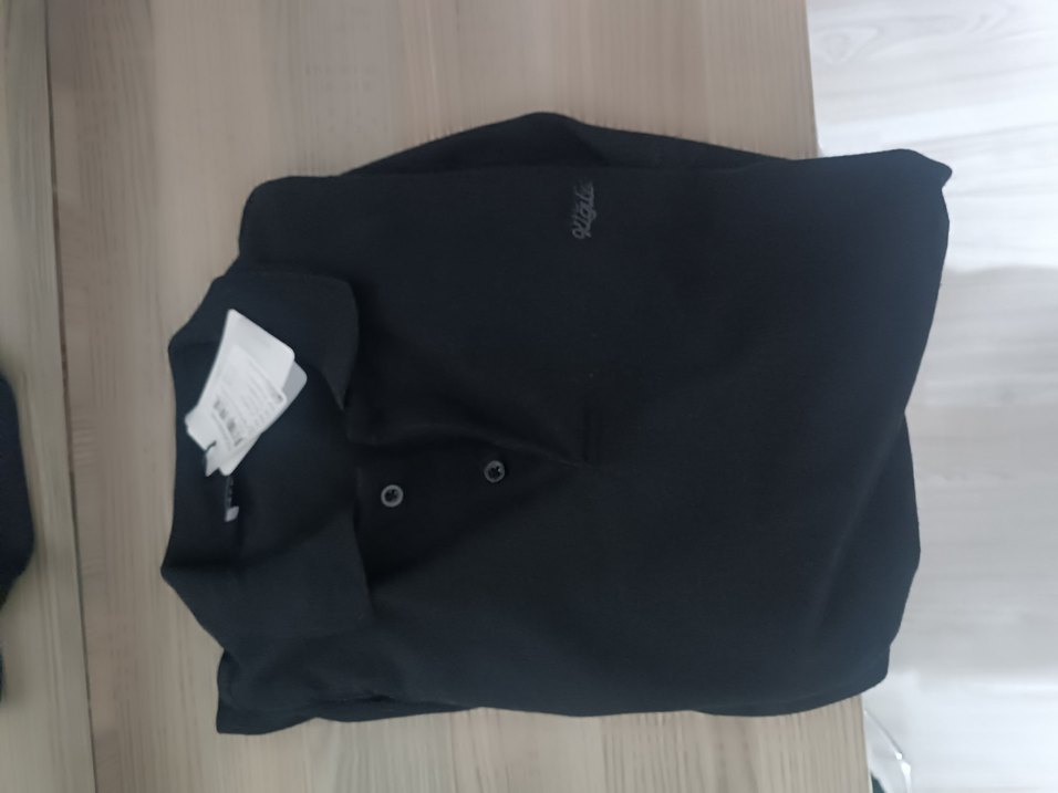 Siyah Polo Yaka Regular Fit Sweatshirt sifir hic giyilmedi - Görsel 5