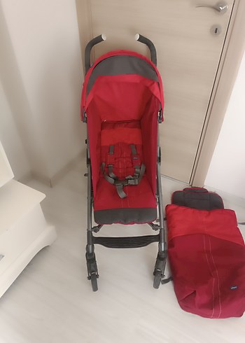 Chicco liteway Kırmızı Bebek Arabası ve Ayak Örtüsü - Görsel 3