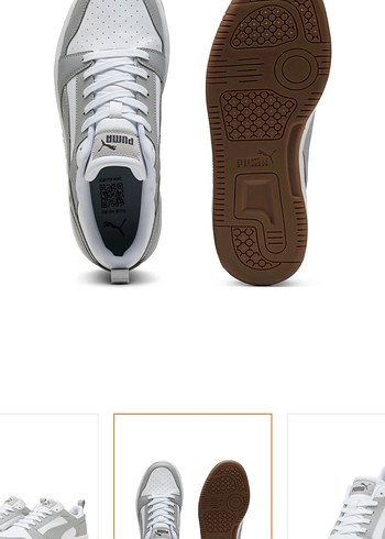 37 Beden gri Renk Puma Rebound v6 Low Gri Kadın Spor Ayakkabı