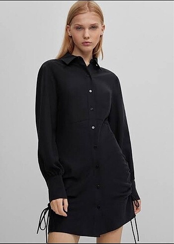 Bershka Bershka siyah gömlek elbise
