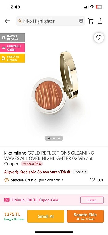 Kiko highlighter
