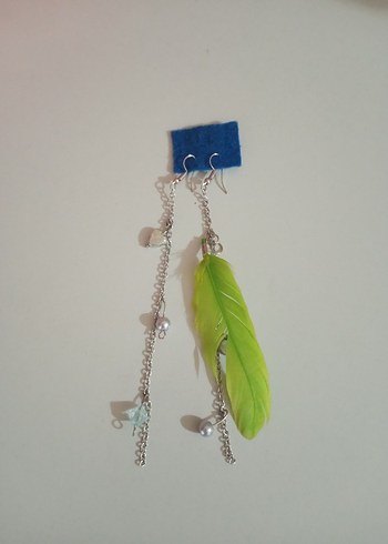 Yeşil Püsküllü Bohem Küpe - Görsel 6