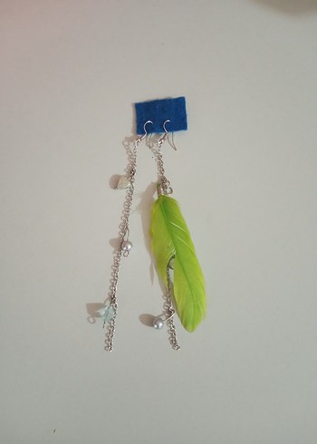 Yeşil Püsküllü Bohem Küpe - Görsel 5