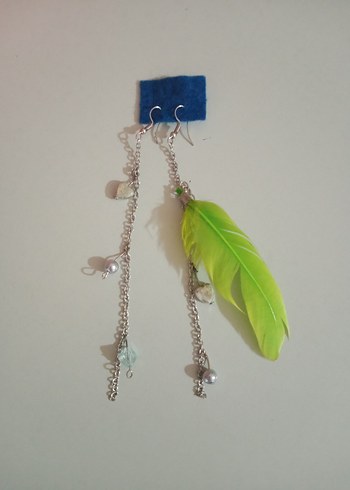 Yeşil Püsküllü Bohem Küpe - Görsel 4