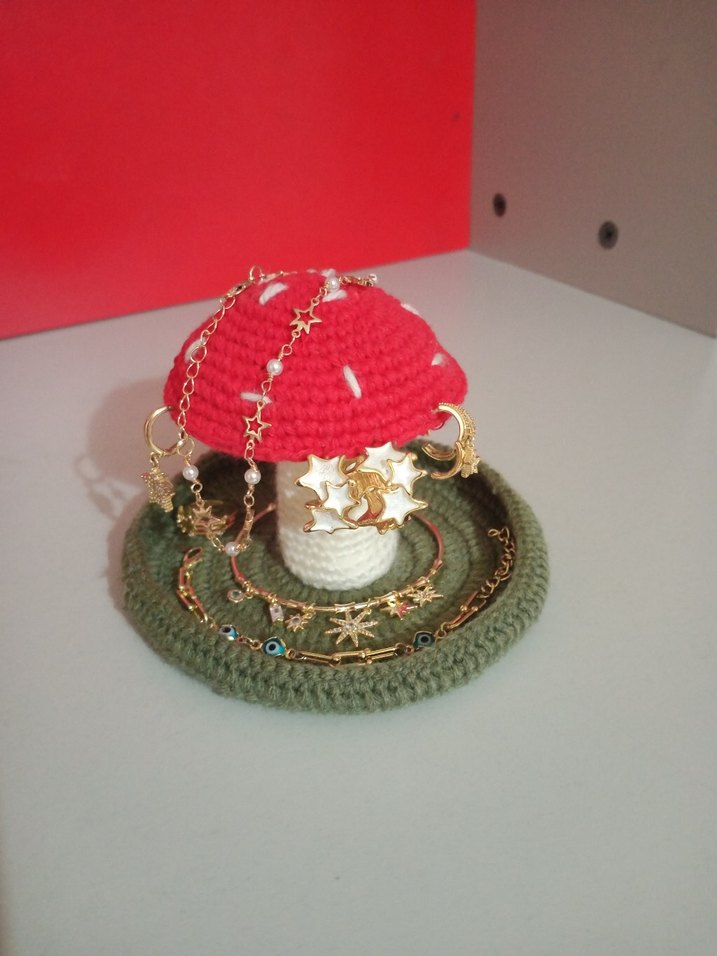 El Örgüsü Mantar Takı Standı - Görsel 4