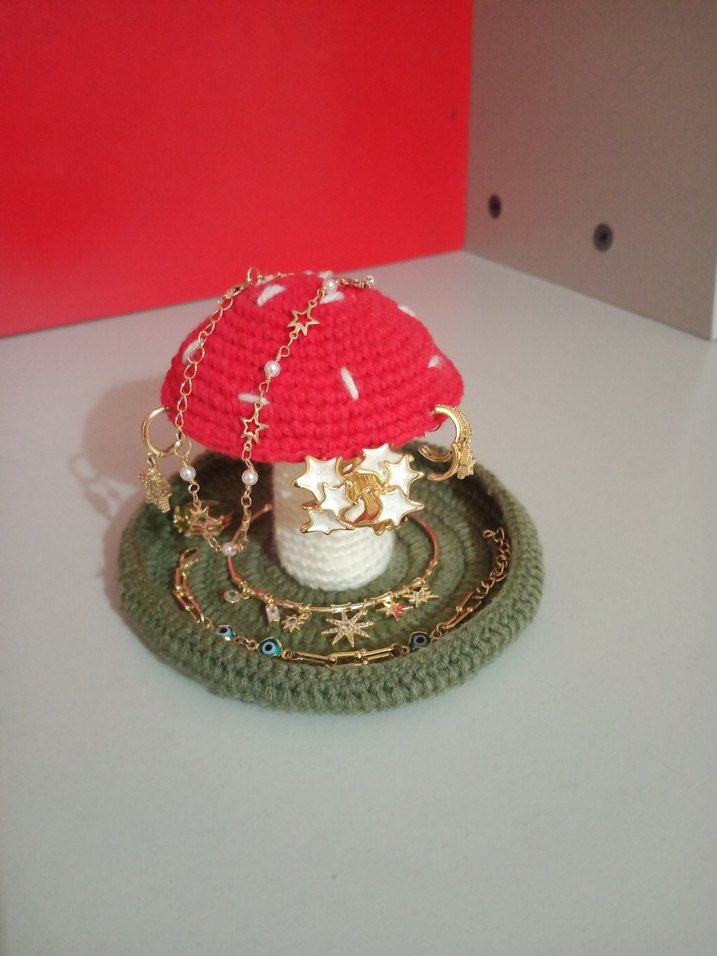 El Örgüsü Mantar Takı Standı - Görsel 5