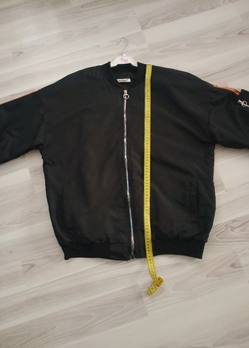 Kadın Siyah Deri Baskılı Bomber Ceket - Görsel 5