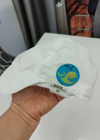 Beyaz Baskılı Bebek şapkası - Görsel 2