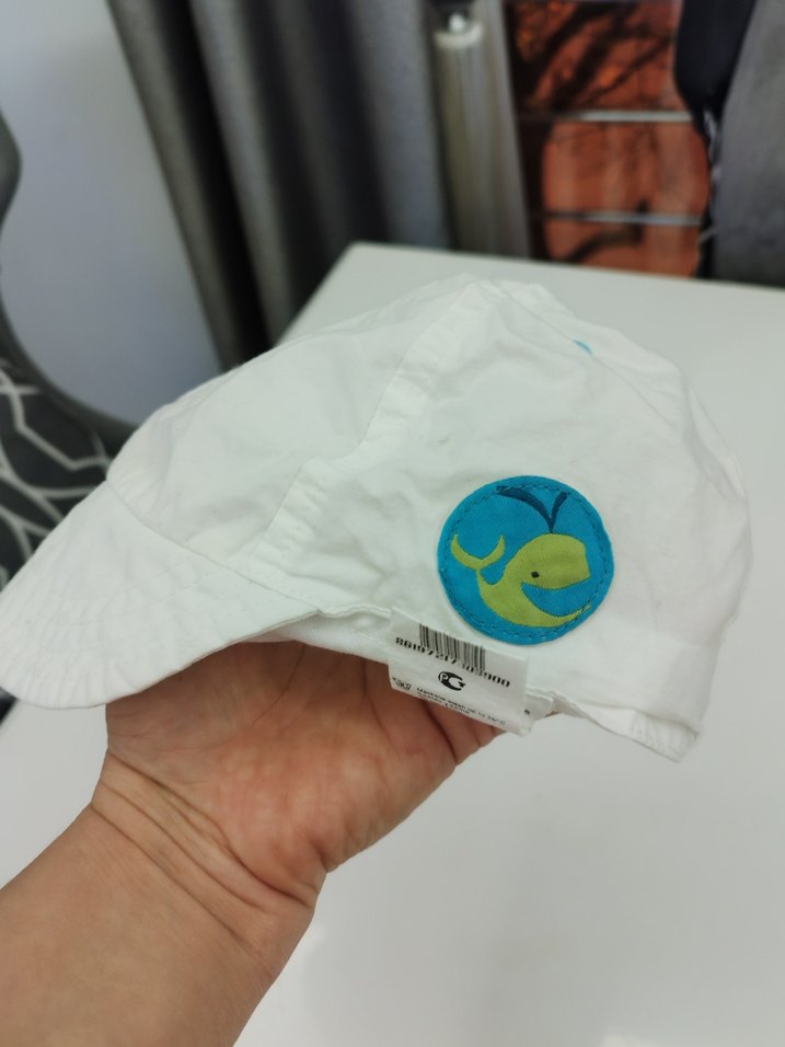 Beyaz Baskılı Bebek şapkası - Görsel 2