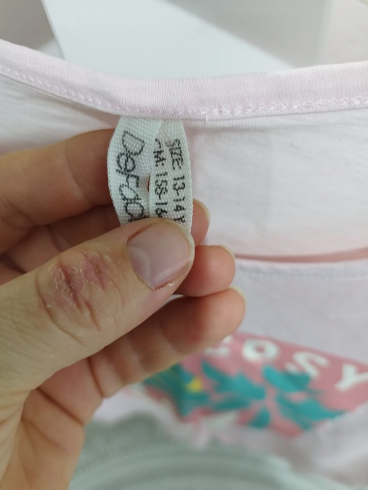 Pembe Baskılı Kız Tişörtü, Kısa Kollu, Salaş - Görsel 2