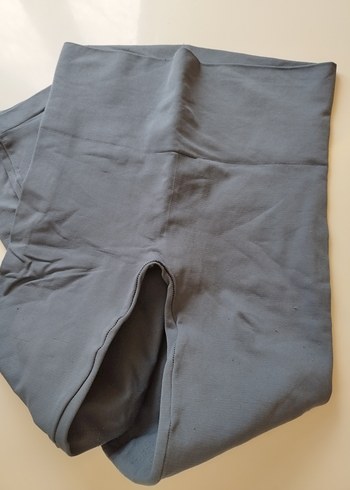 Gri Düz Keten Hamile Pantolonu - Görsel 2