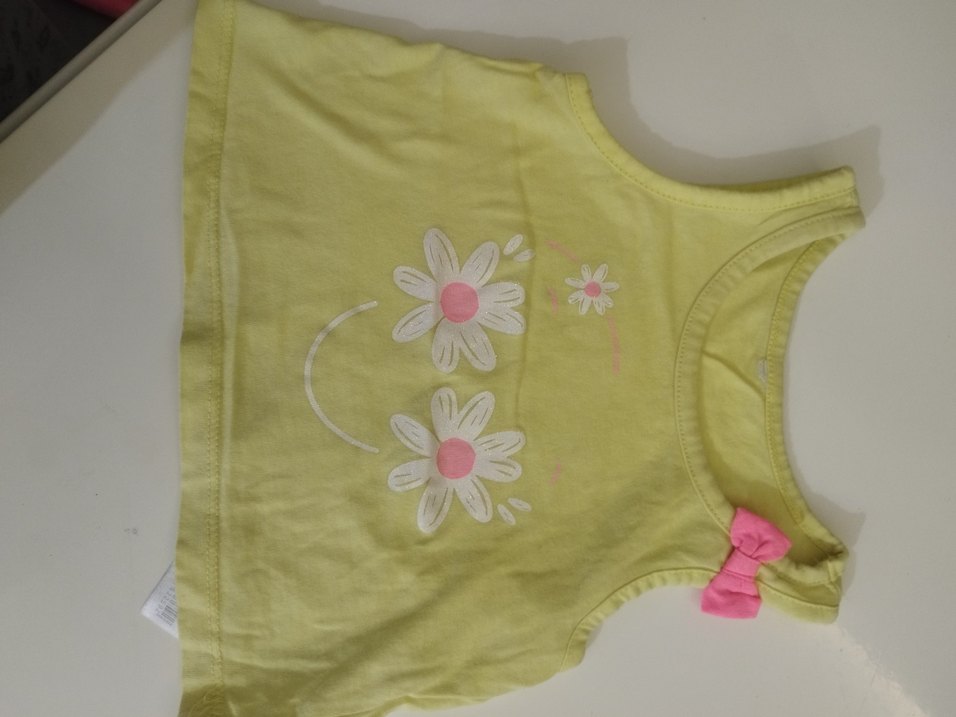 Kız Çocuk Sarı Askısız Tişört - Görsel 2