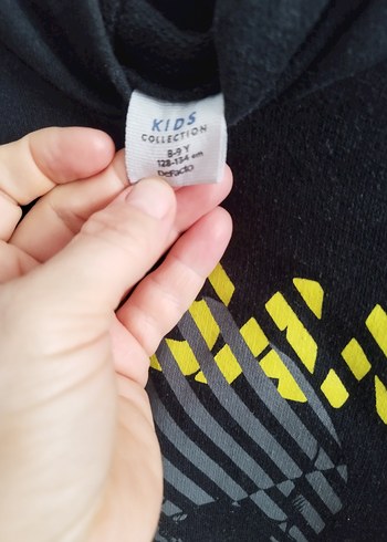 Siyah Kapüşonlu Erkek Sweatshirt - Görsel 2