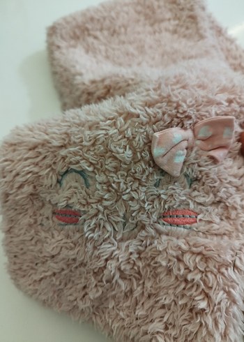 Nakışlı Pembe Çocuk atkısı uzun - Görsel 3