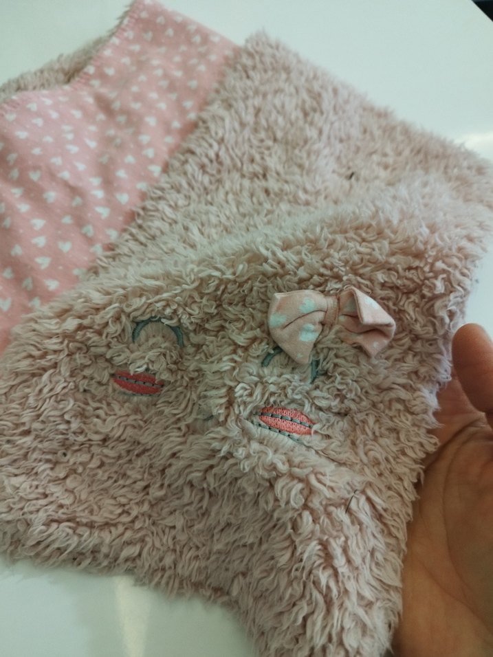 Nakışlı Pembe Çocuk atkısı uzun - Görsel 2