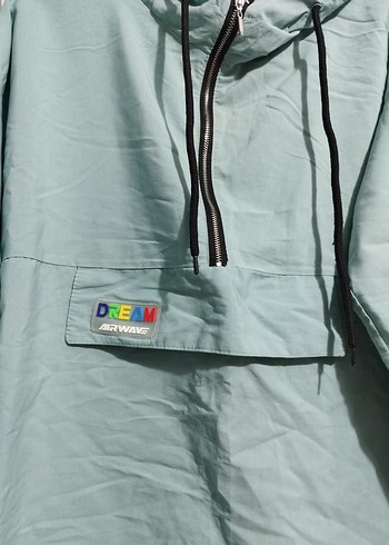 Mavi Kapüşonlu Midi Boy Kadın Yağmurluk S.M - Görsel 3