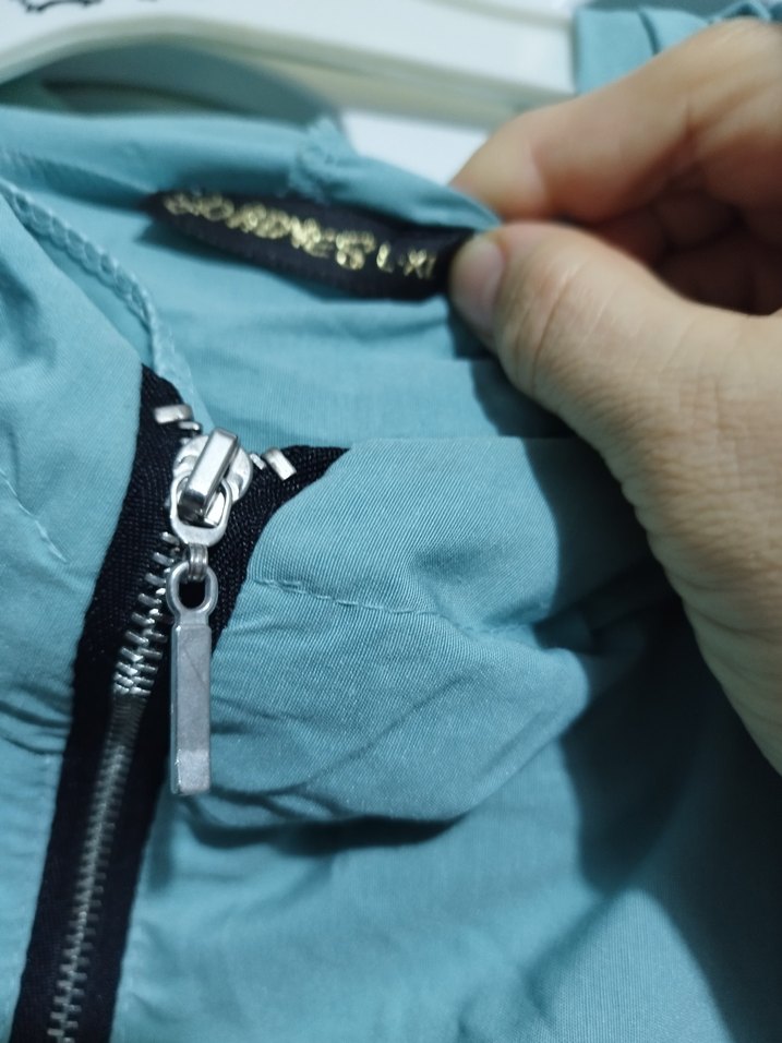 Mavi Kapüşonlu Midi Boy Kadın Yağmurluk S.M - Görsel 2