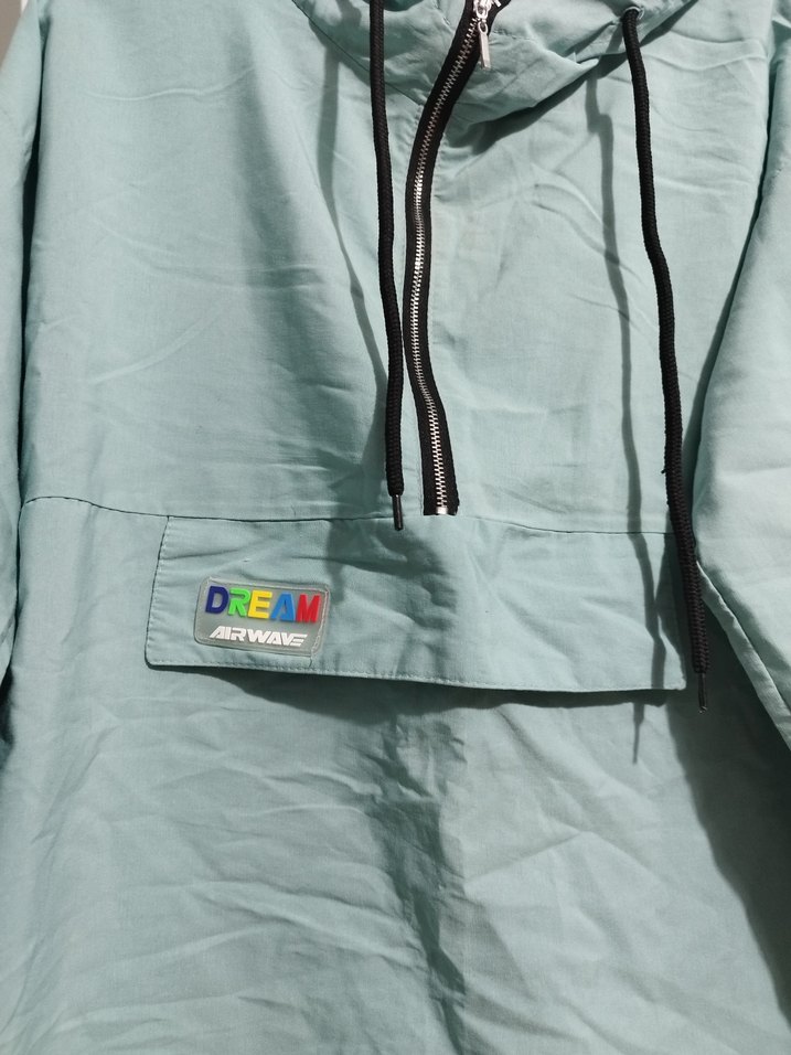 Mavi Kapüşonlu Midi Boy Kadın Yağmurluk S.M - Görsel 3