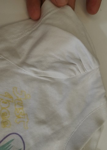 Kız Çocuk Beyaz Baskılı Kısa Kollu Tişört - Görsel 5