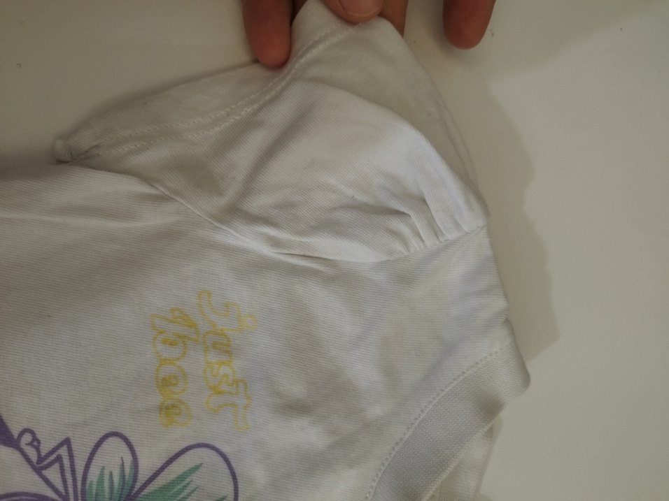 Kız Çocuk Beyaz Baskılı Kısa Kollu Tişört - Görsel 5