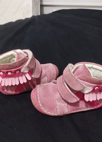 Pembe Süet Fırfırlı Bohem Kız Bebek İlk Adım Ayakkabısı - Görsel 6
