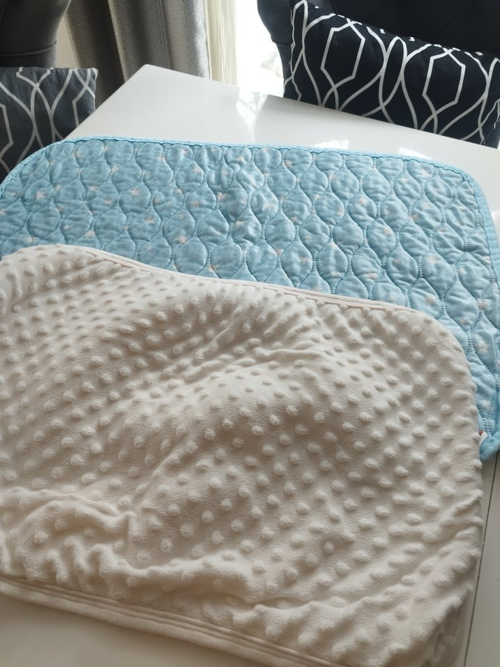 Beyaz mavi Bebek alt açma örtüsü Yumuşak Dokulu - Görsel 4