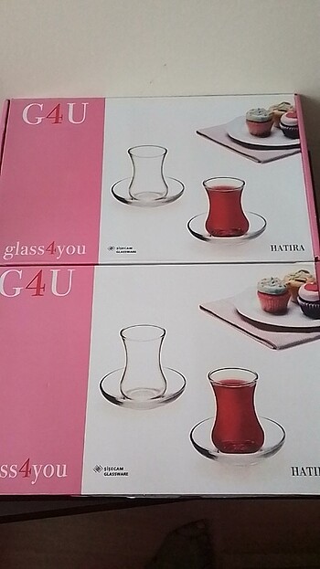Glass4you Hatıra 12 kişilik çaysetleri 2paket 24 kişilik