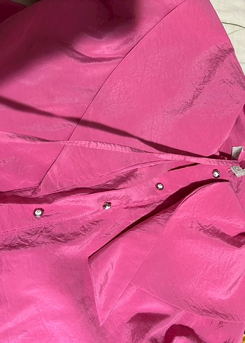 Pembe Düğmeli Kadın Gömlek - Görsel 4