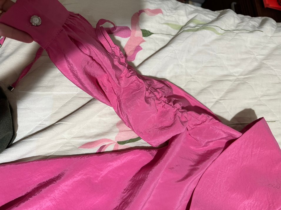 Pembe Düğmeli Kadın Gömlek - Görsel 3