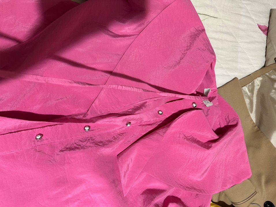 Pembe Düğmeli Kadın Gömlek - Görsel 4