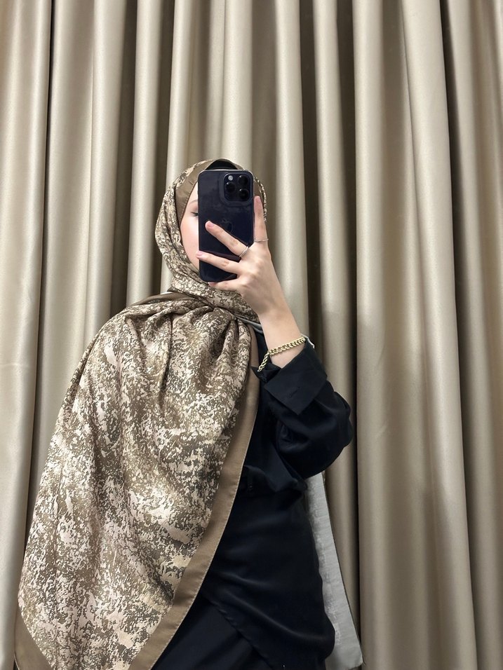 Kadın Kahverengi Şal - Görsel 2