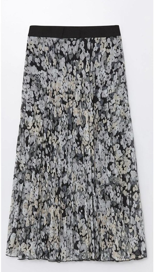 Kadın Piliseli Desenli Etek - Görsel 3